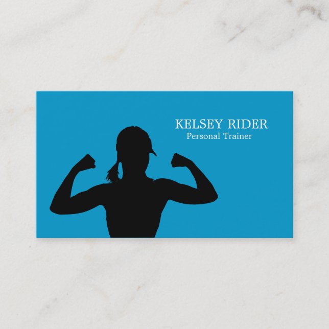 Personal Fitness Trainer Business Card Template (Front)