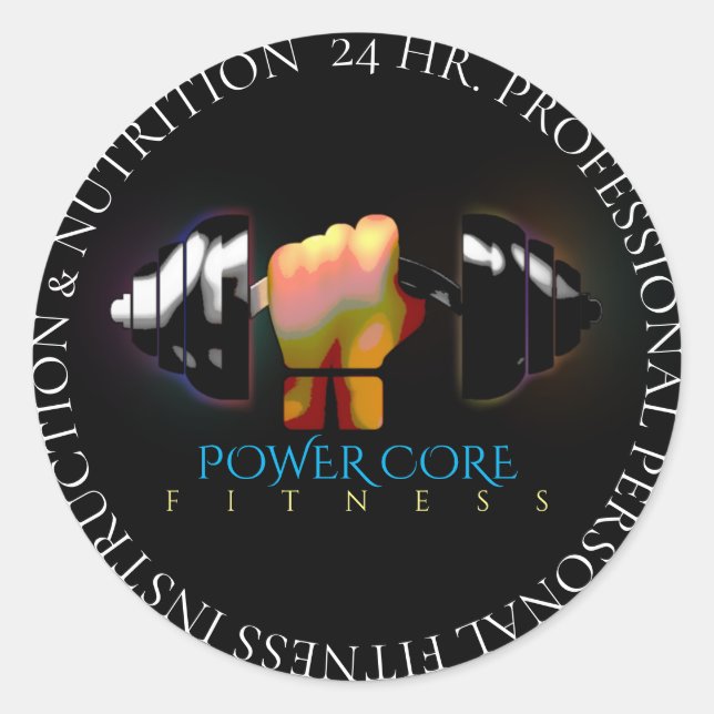 Personal Fitness Trainer Dumbbells Sticker (Front)