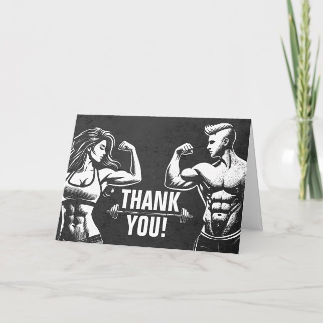 Personal Fitness Trainer Gym Instructor Thank You (Front)