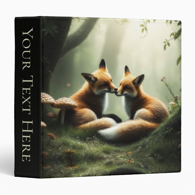 Personal Fox Cuddle in Misty Forest  Binder (Front/Spine)
