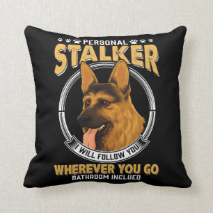 Personal German Shepherd Stalker Dog Throw Pillow