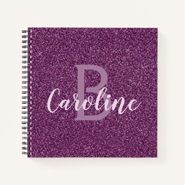 Personal Glitter Monogram Journal (Front)