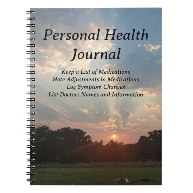 Personal Health Journal and Medicine Diary (Front)