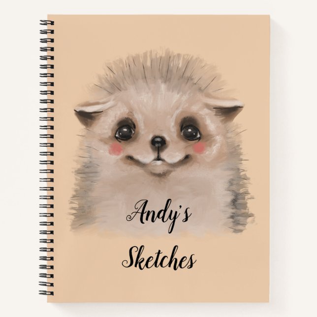 Personal Hedgehog Sketch Notebook (Front)