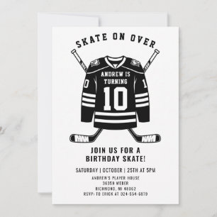 Personal Hockey Theme Birthday Party Invitation