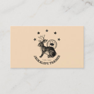 personal humour funny jackalope trainer business card