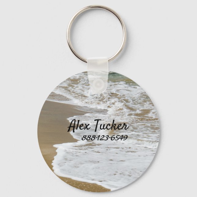 Personal Info | Peaceful Beach Keychain (Front)
