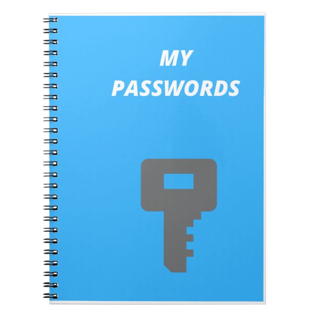 Personal Internet Address and Password Logbook Notebook (Front)