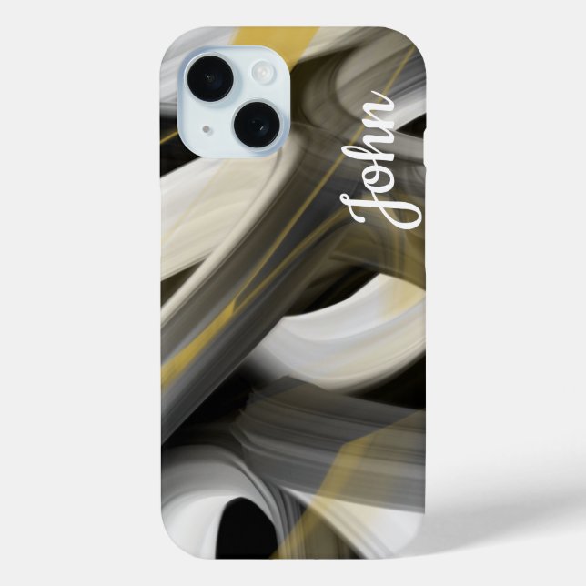 Personal iPhone Cases Trend Abstract Black White (Back)