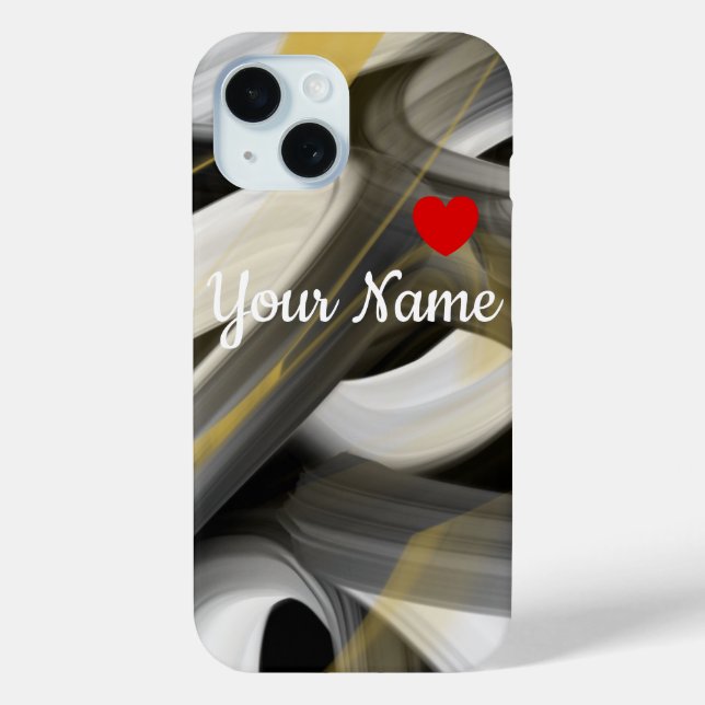 Personal iPhone Cases Trend Abstract Black White (Back)