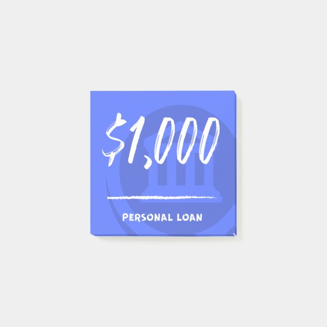Personal Loan ($1,000) Post-it Notes (Front)