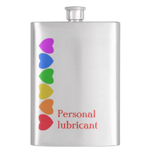 Personal lubricant hip flask