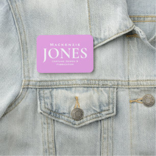 Personal Name Brand Business Logo Modern Pink Tag