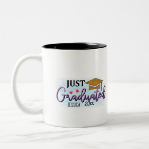 Personal Name Just graduated 2023  Two-Tone Coffee Mug