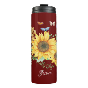 Personal Name  sunflower spring  Thermal Tumbler
