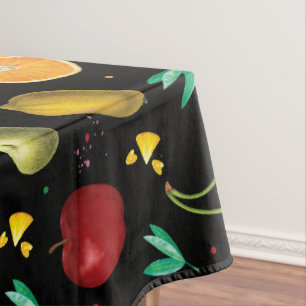 Personal Name Tropical Fruit And Vegetable Tablecloth