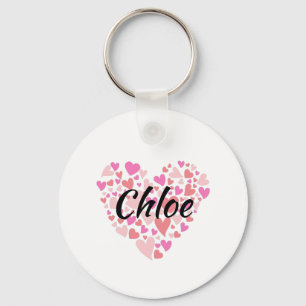 Personal Name with hearts   Keychain