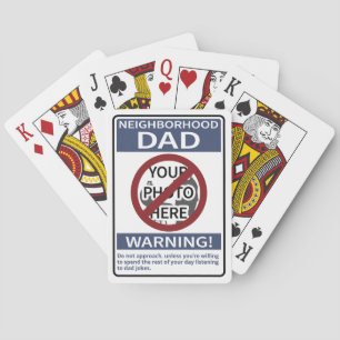 Personal Neighbourhood Dad Sign Blue X'd Out Playing Cards