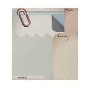 Personal Notebook Torn Vintage ScrapbookPaper Notepad