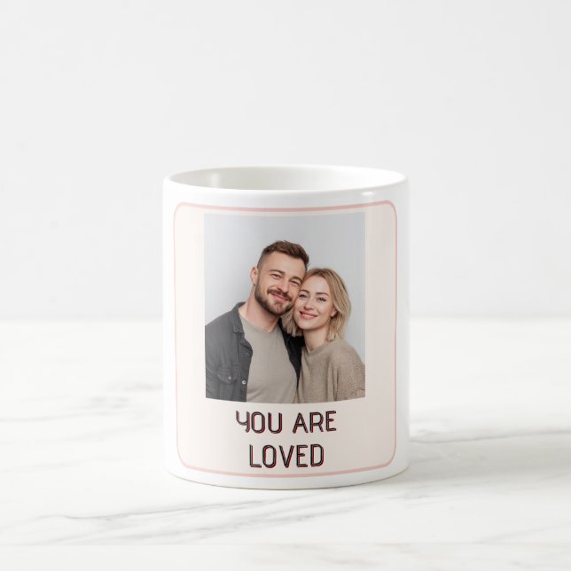 Personal Photo and Editable Text Valentine Mug (Center)