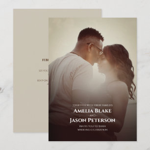 Personal Photo Simple Wedding Invitation