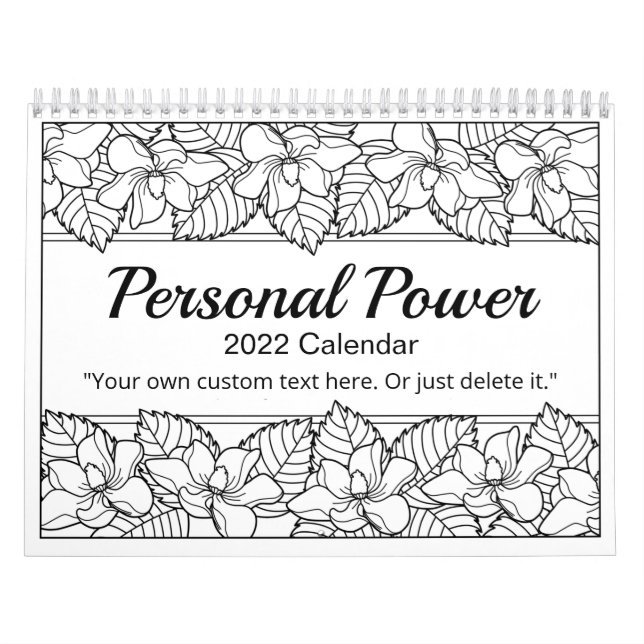 Personal Power Colour Me Calendar (Cover)