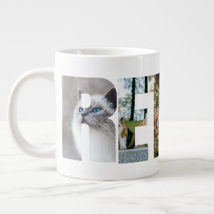 Personal Retirement Lettering Customizable Photos Large Coffee Mug