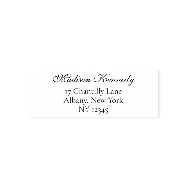 Personal Return Address Classic Elegant Script Self-inking Stamp (Design)