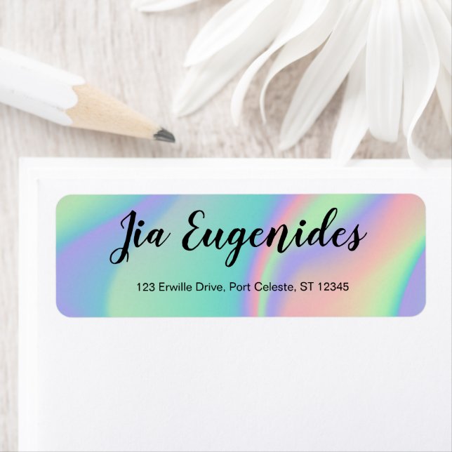 Personal Return Address Label in Rainbow Style (Insitu)