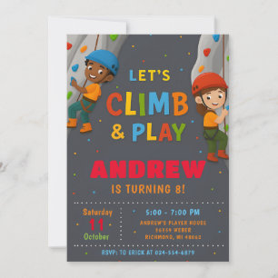 Personal Rock Climbing Birthday Party Invitation