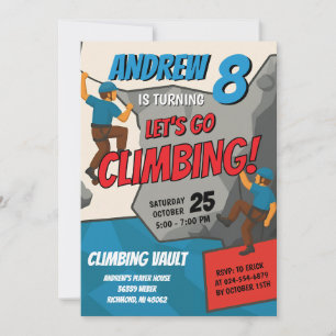 Personal Rock Climbing Birthday Party Invitation