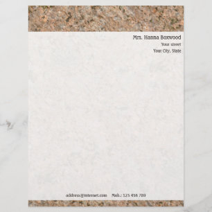 Personal Rock Texture with Return Address Letterhead
