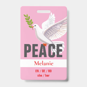 Personal Safety ID Badge Peace