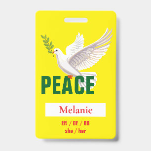 Personal Safety ID Badge Peace