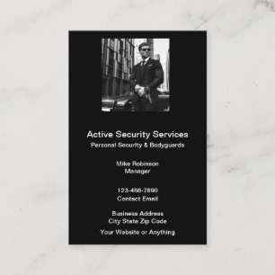 Personal Security And Bodyguards Business Card