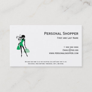Personal Shopper Green Business Card