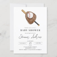 Personal Simple Baseball Baby Shower