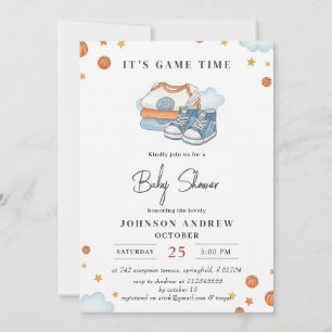 Personal Simple Basketball Baby Shower  Invitation