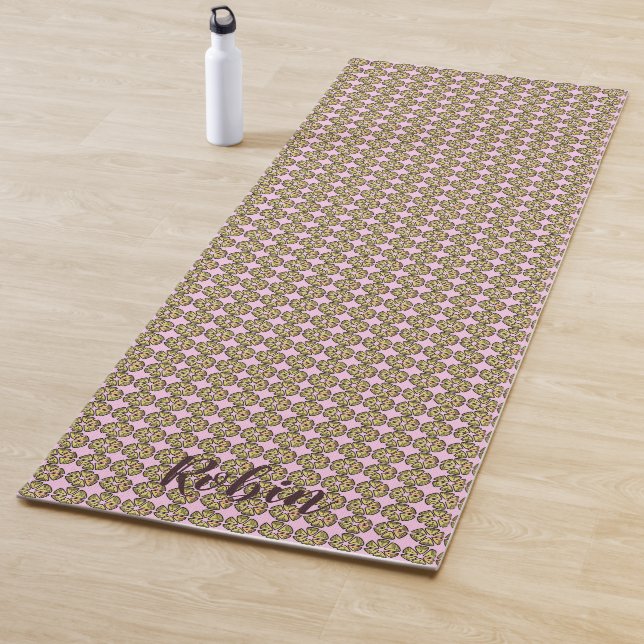 Personal Simple Colourful Flowers for her Yoga Mat (In Situ)