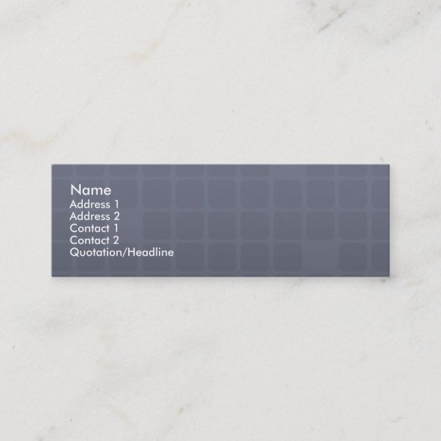 Personal Skinny Business Card (Front)