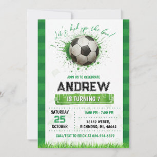 Personal Soccer Birthday Invitation