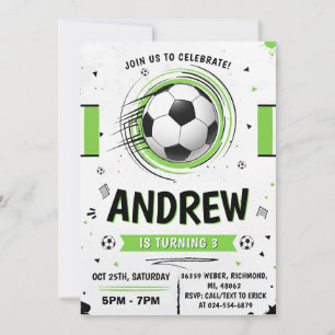 Personal Soccer Birthday Party Invitation