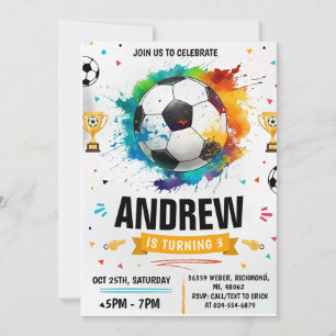 Personal Soccer Birthday Party Invitation