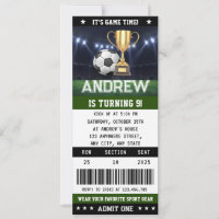 Personal Soccer Ticket Birthday Decorations Party