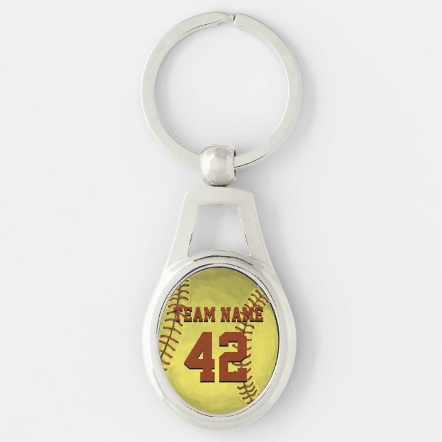 Personal Softball Art Keychain (Front)