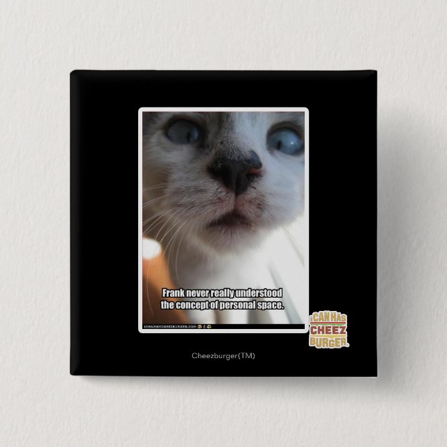 Personal Space 2 Inch Square Button (Front)