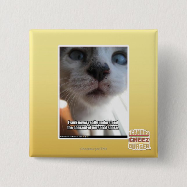 Personal Space 2 Inch Square Button (Front)
