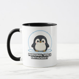 Personal Space Enthusiast Cute Penguin Shirt Mug