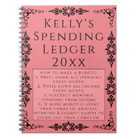 Personal Spending Ledger Elegant Budget Notebook