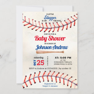 Personal Sport Baseball Baby Shower little slugger Invitation